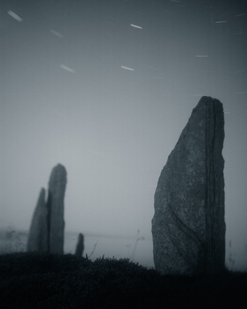 Brodgar Stones—Moonlight, Orkney, Scotland